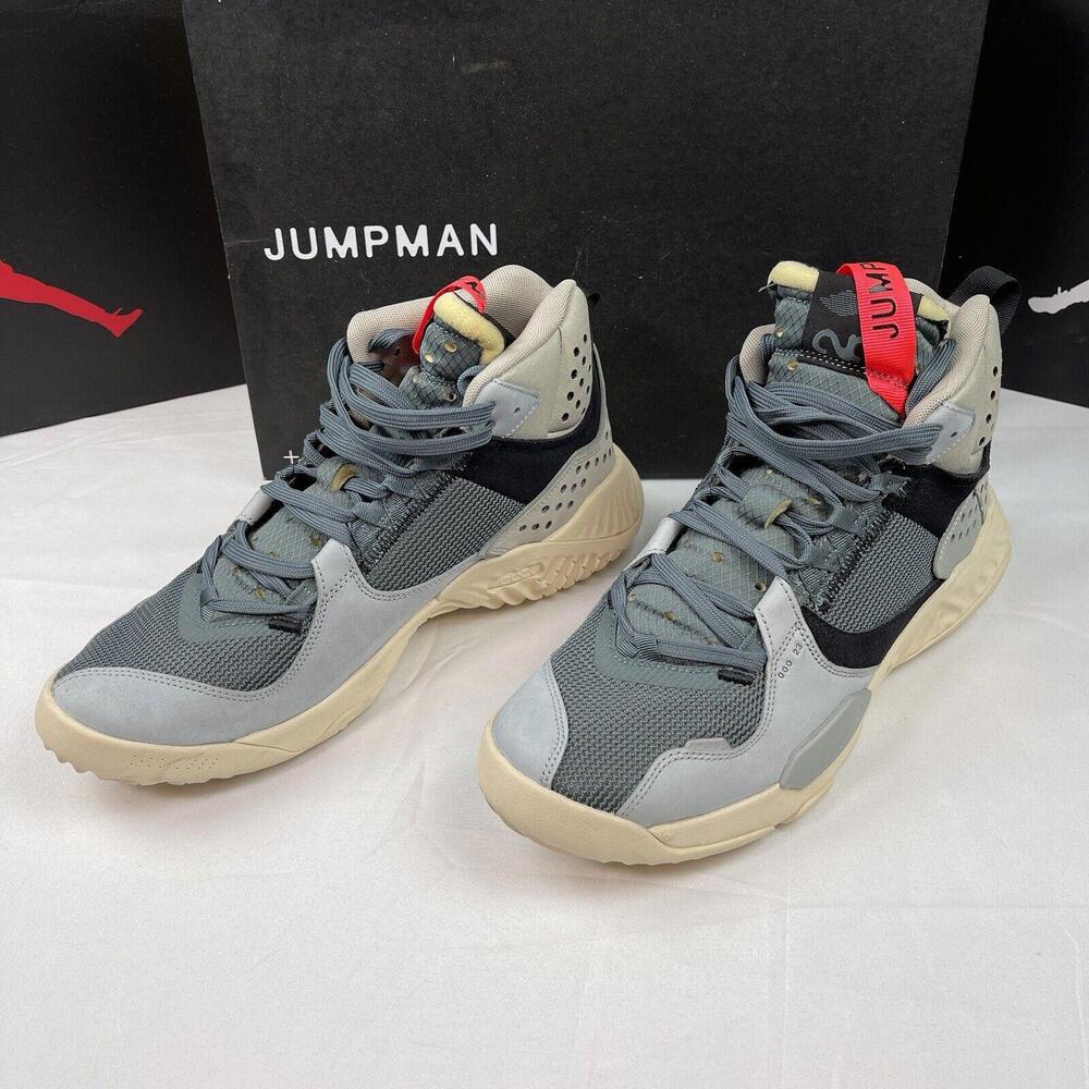 Nike Air Jordan Delta Mid Hasta Blue Pumice Grey Crimson DC2130-300 Mens 10.5